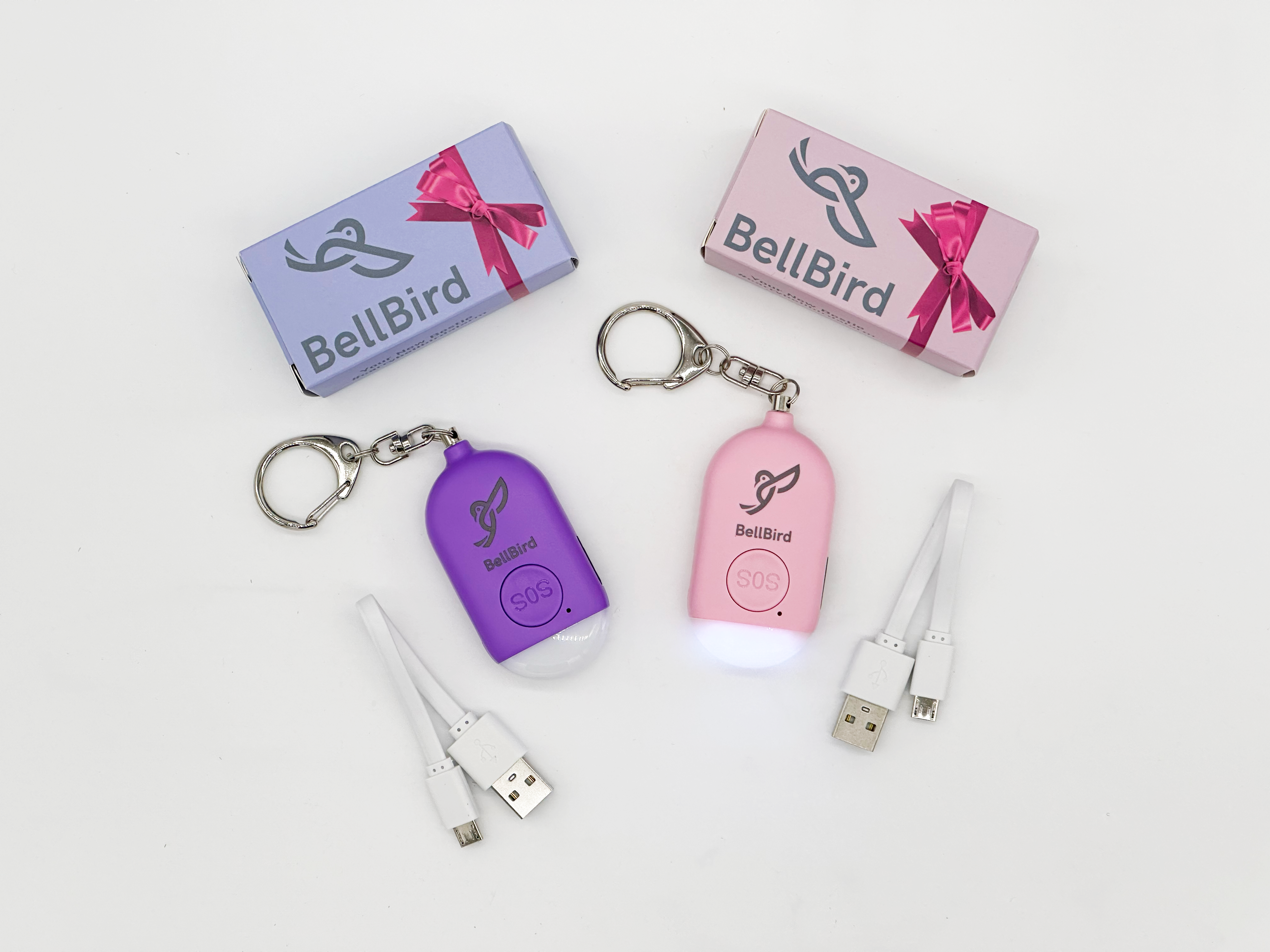 Bellbird Set of 2 Rechargeable Safety Alarms w/ Gift Boxes